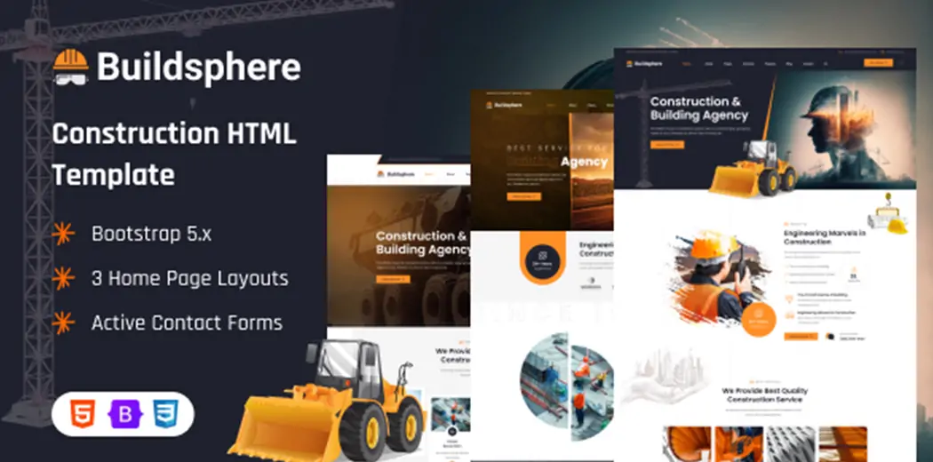 Buildsphere - Construction & Building Agency HTML5 Template