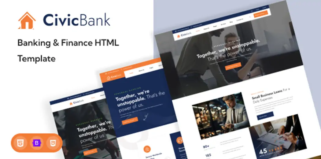 CivicBank - Banking & Finance HTML Template